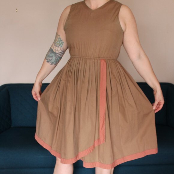 Vintage Cotton Midi Dress - Picture 3 of 4